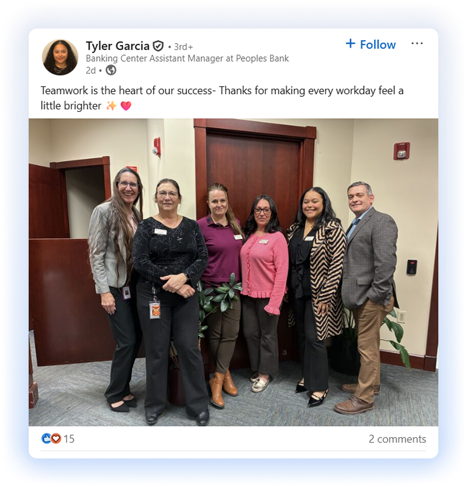 saying thank you in a social media post