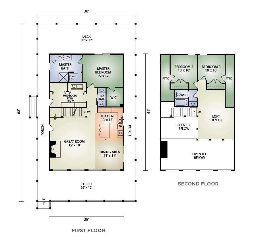 Oppenheimer (Komm Heim) model log home by Hochstetler Log Homes and Timber floorplan and measurements