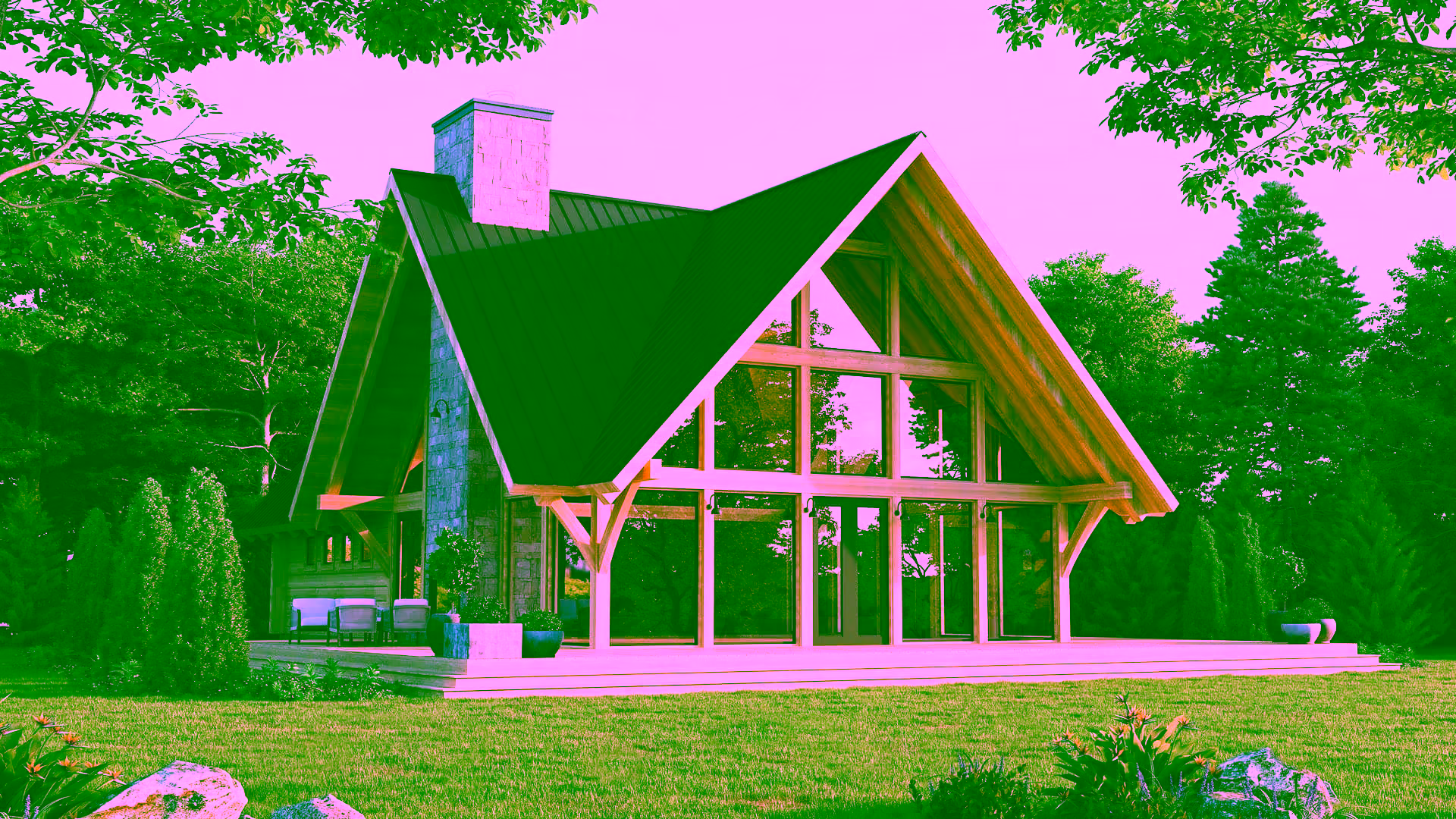 BigBear model home and floor plan by Hochstetler Log Homes & Timber
