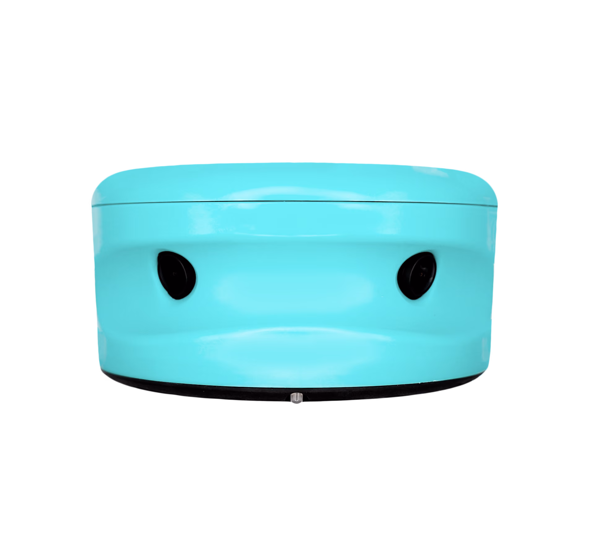 Light blue Trace camera with rounded edges and a small lens on the top side.