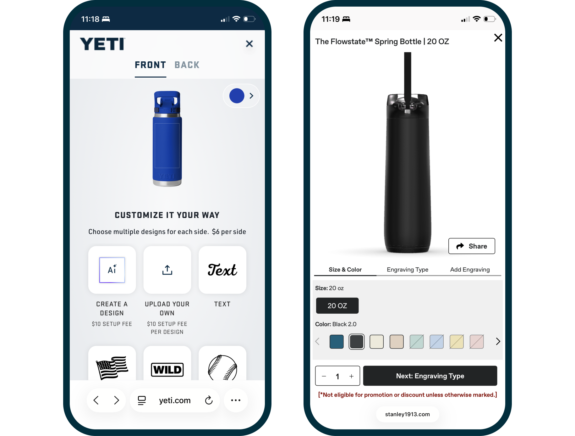 Competitor customizers adopting similar patterns