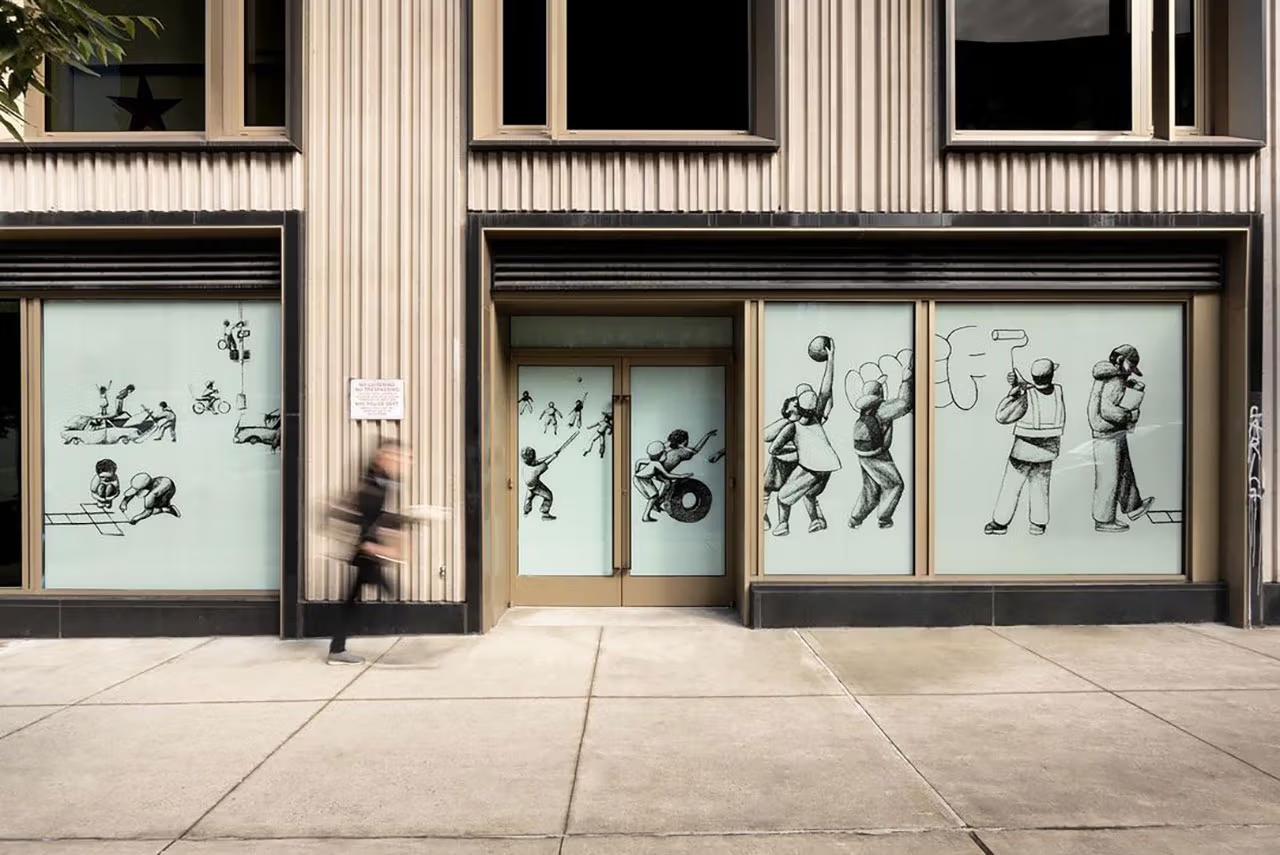 Marmorino plaster finishes by L'Forma at the Undefeated store, New York