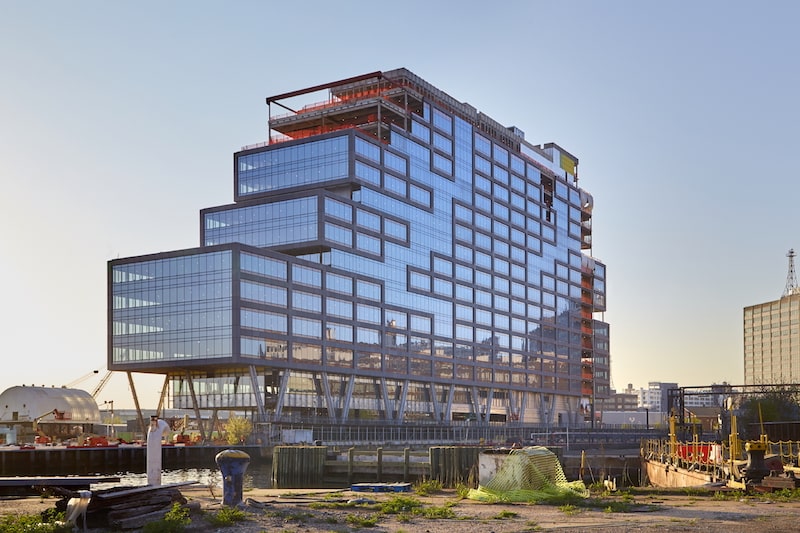 Painting and wallcovering by L'Forma at the Brooklyn Navy Yard