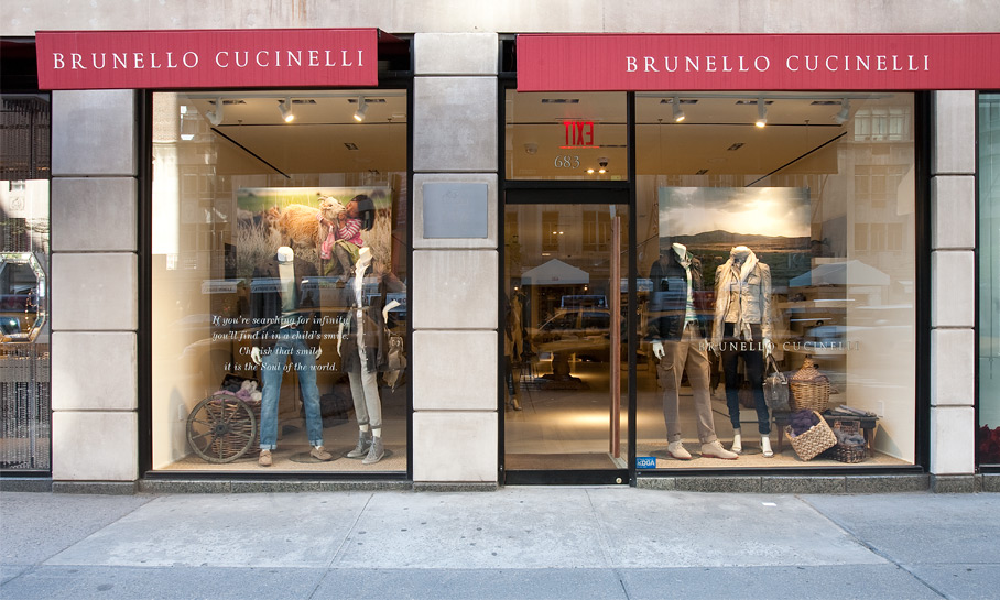 Marmorino and textured plaster by L'Forma at Brunello Cucinelli, Madison Avenue
