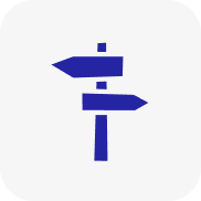 An icon of signs pointing in different directions.