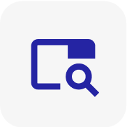 An icon of a magnifying glass to show a user searching.