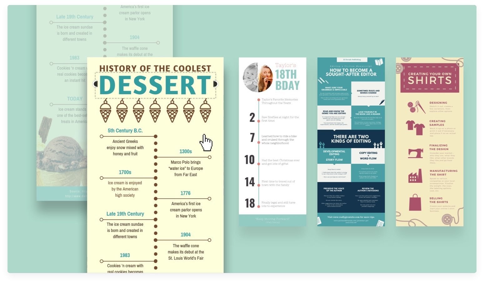 example infographics created with canva