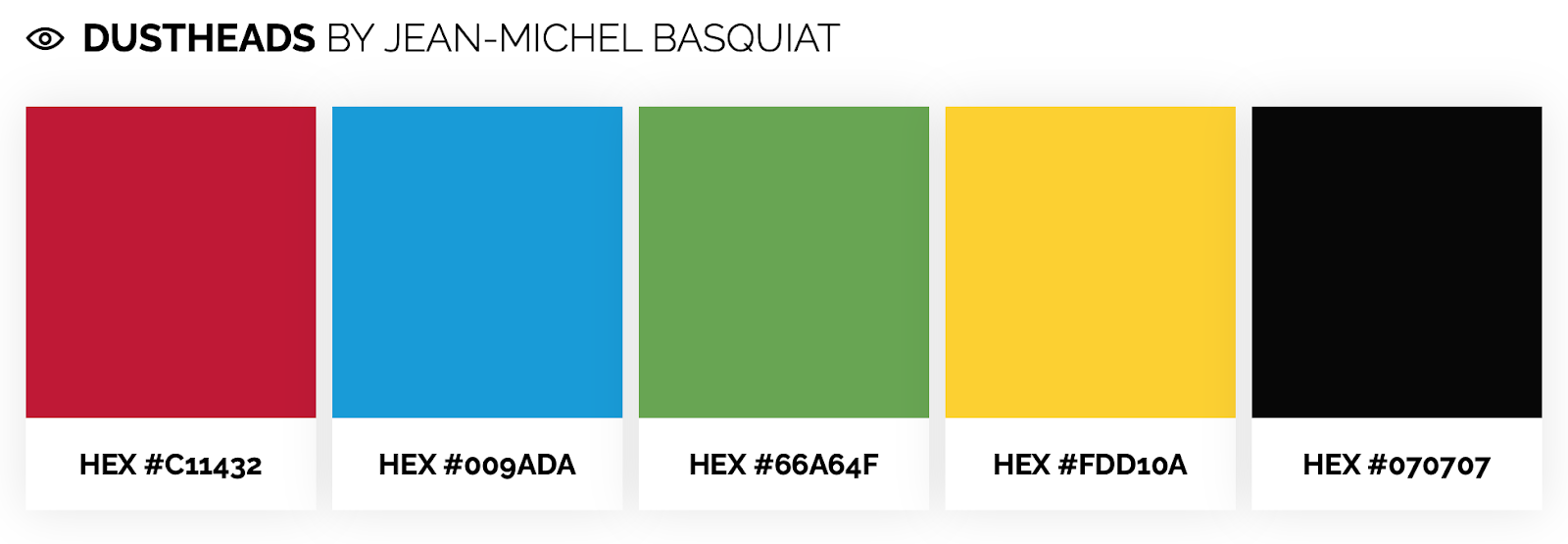 bright color palette inspired by Jean-Michel Basquiat