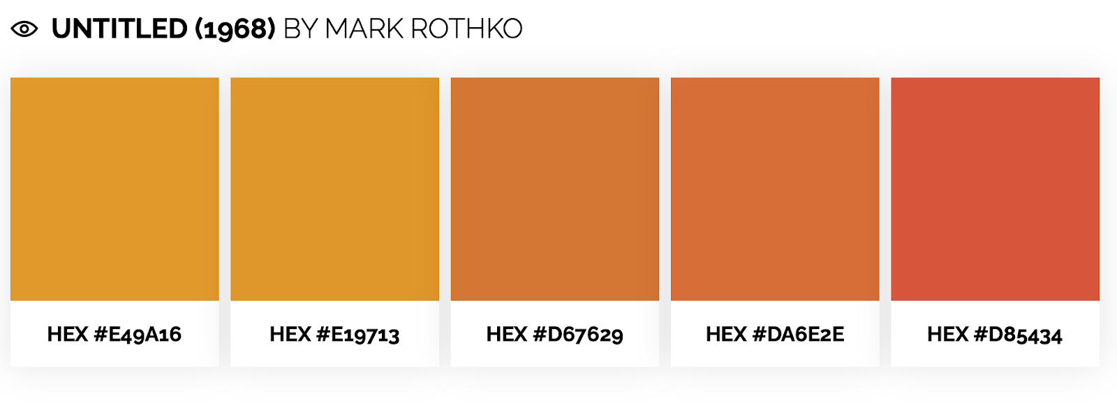 warm color palette inspired by mark rothko