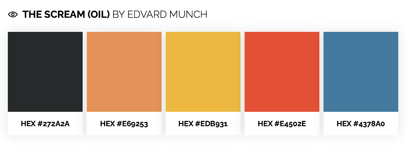 dramatic color palette inspired by edvard munch