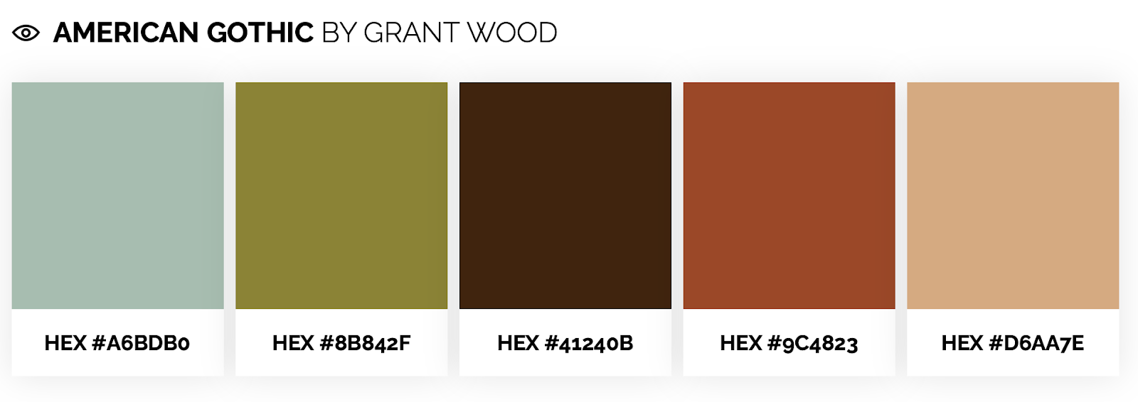 American Gothic by Grant Wood's neutral color palette