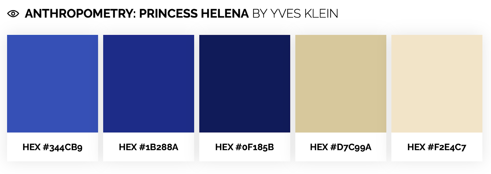 Anthropometry: Princess Helena by Yves Klein's blue color palette