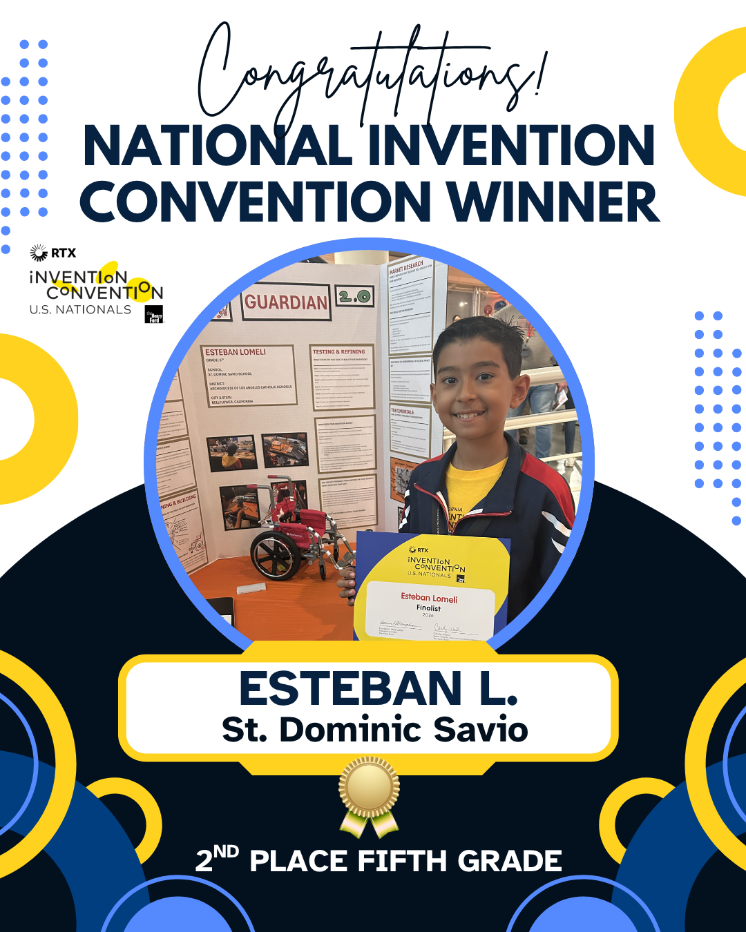 National Winner / Rose Moules / Watsonville Charter School of the Arts / 3rd Place in Fifth Grade / Invention: Safe Bathroom Solver