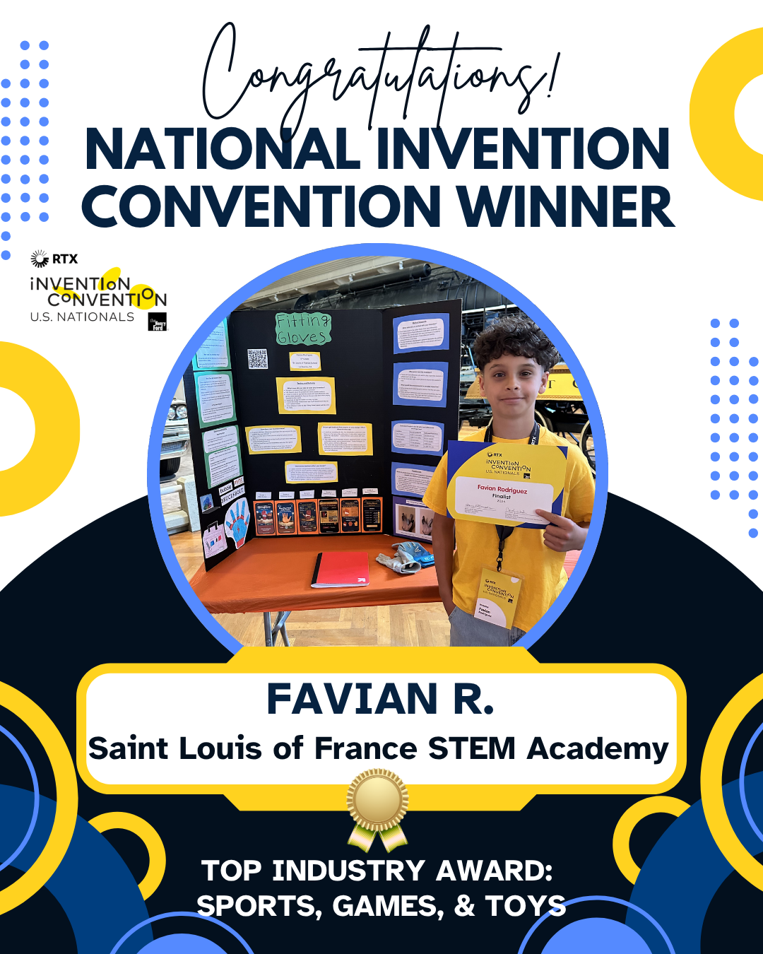 National Winner / Ansel Hunter-Pinsky / Gateway School / Patent Application Award / Invention: Weed Claw 2.0