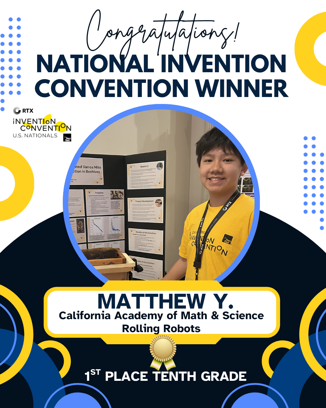 National Winner / Chana Fink / Palisades Charter High School / Industry Innovation Award: Health & Medical / Invention: POC Detection of Tick-Borne Diseases Using a Paper-Based Multiplexed Sensor