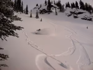 Adam Butterfield in the crusty conditions that made up most of the week.