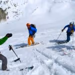 Descending the Breche Puiseux via the Mont Mallet Glacier with Marc Chauvin, Danny Ozment, Andrew Eisenstark, and Mark Synnott