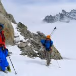 Descending the Breche Puiseux via the Mont Mallet Glacier with Marc Chauvin, Danny Ozment, Andrew Eisenstark, and Mark Synnott