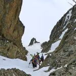Climbing up the Col du Passon on our way to the Trient Hut