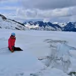 Crevasse Rescue training with Norie Kizaki on the Argentiere Glacier