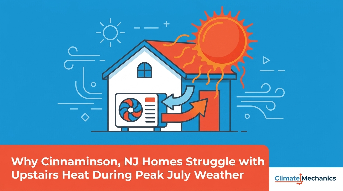 Why Cinnaminson Homes Struggle with Upstairs Heat During Peak July Weather