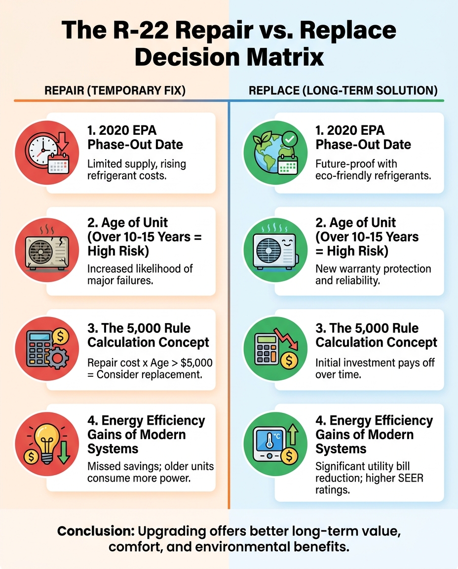 The R-22 Repair vs. Replace Decision Matrix