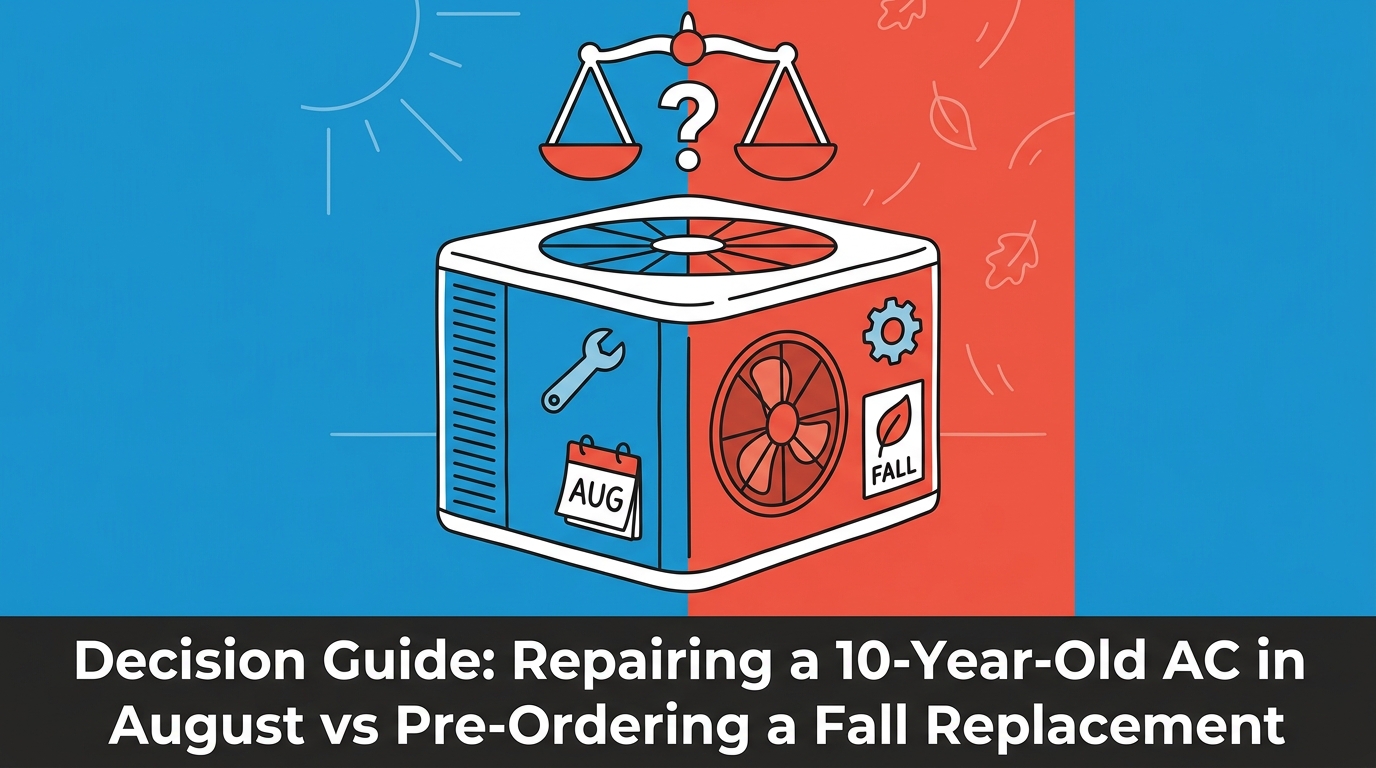 Repairing a 10-Year-Old AC in August vs Pre-Ordering a Fall Replacement