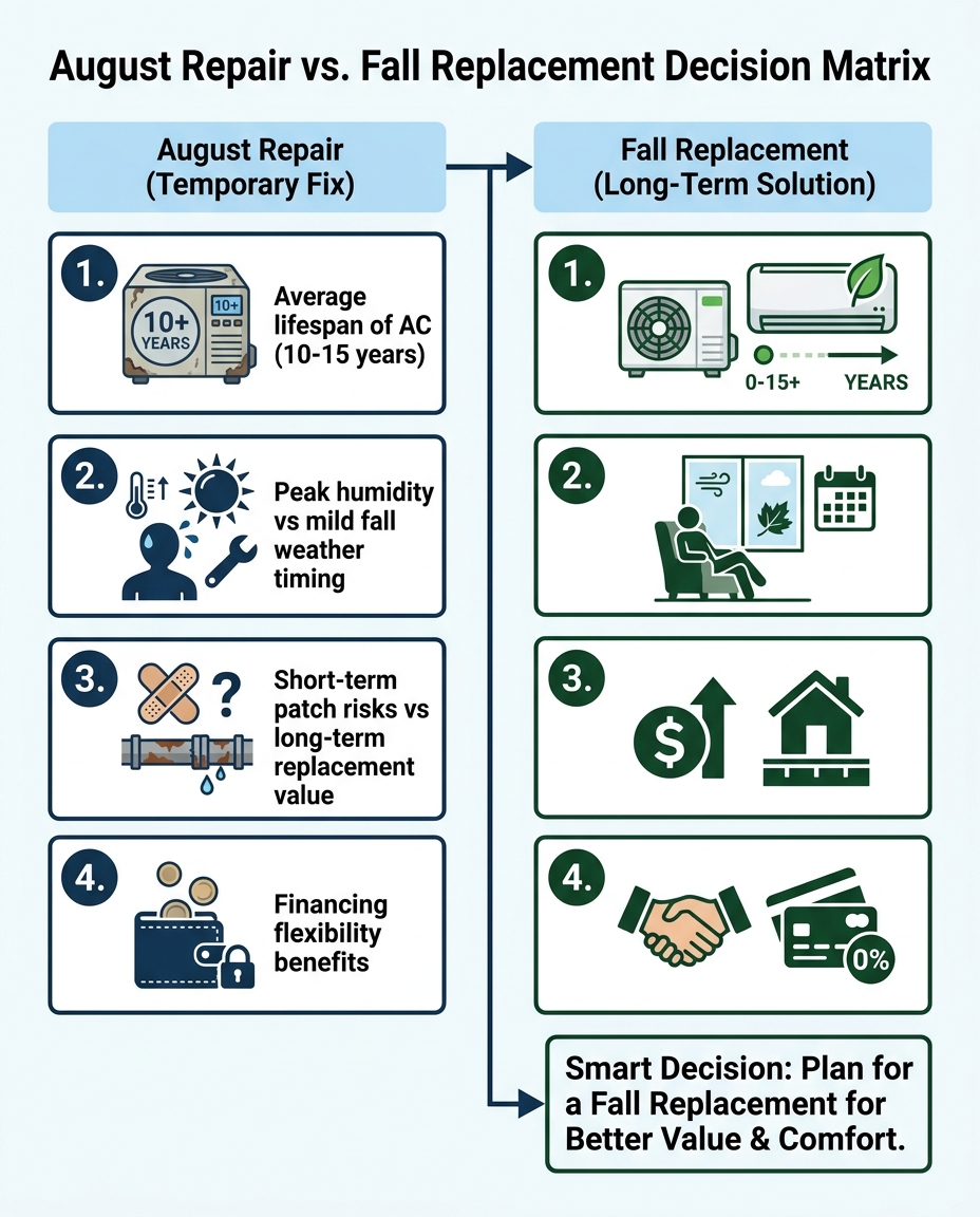 August Repair vs. Fall Replacement Decision Matrix