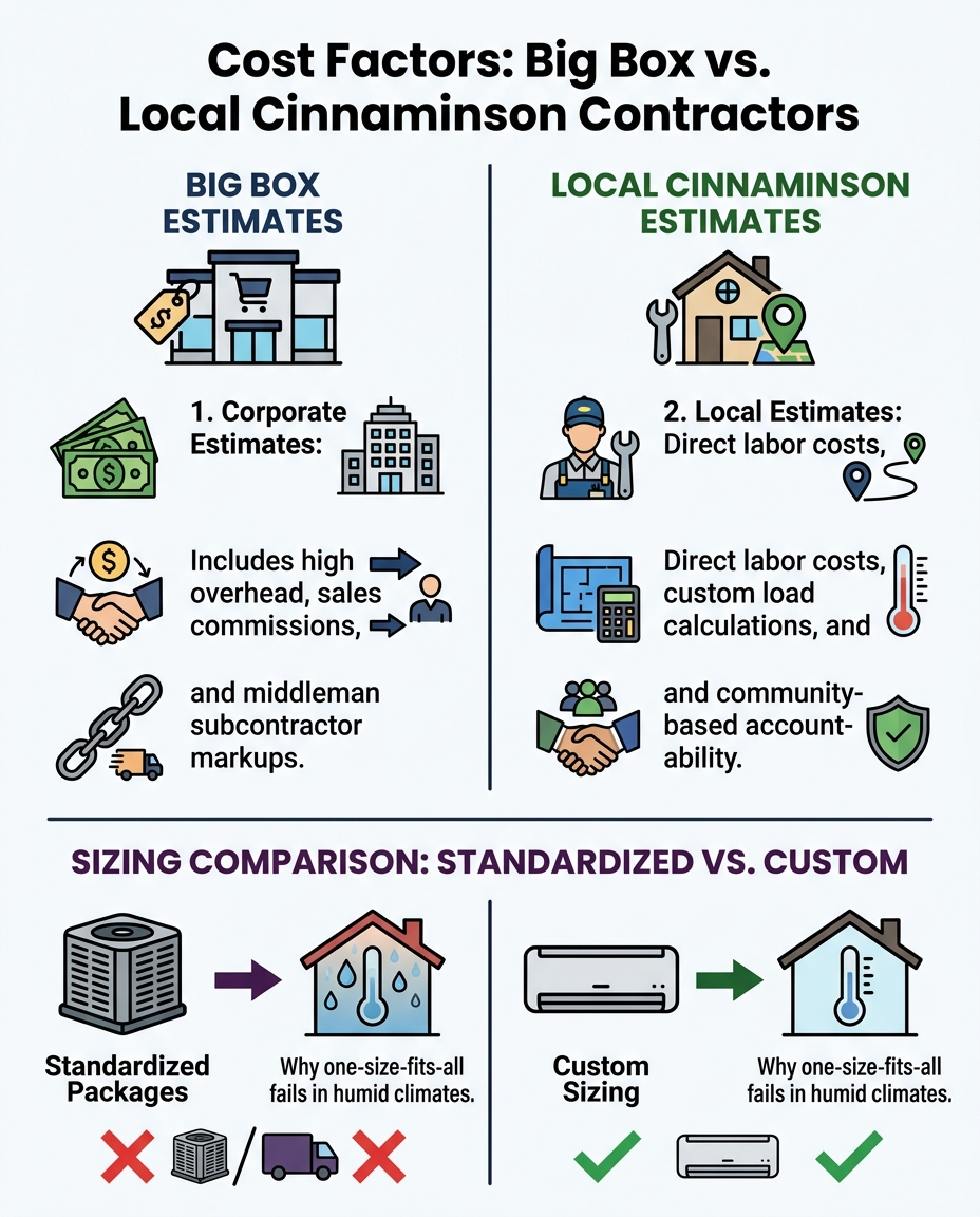 Cost Factors: Big Box vs. Local Cinnaminson Contractors