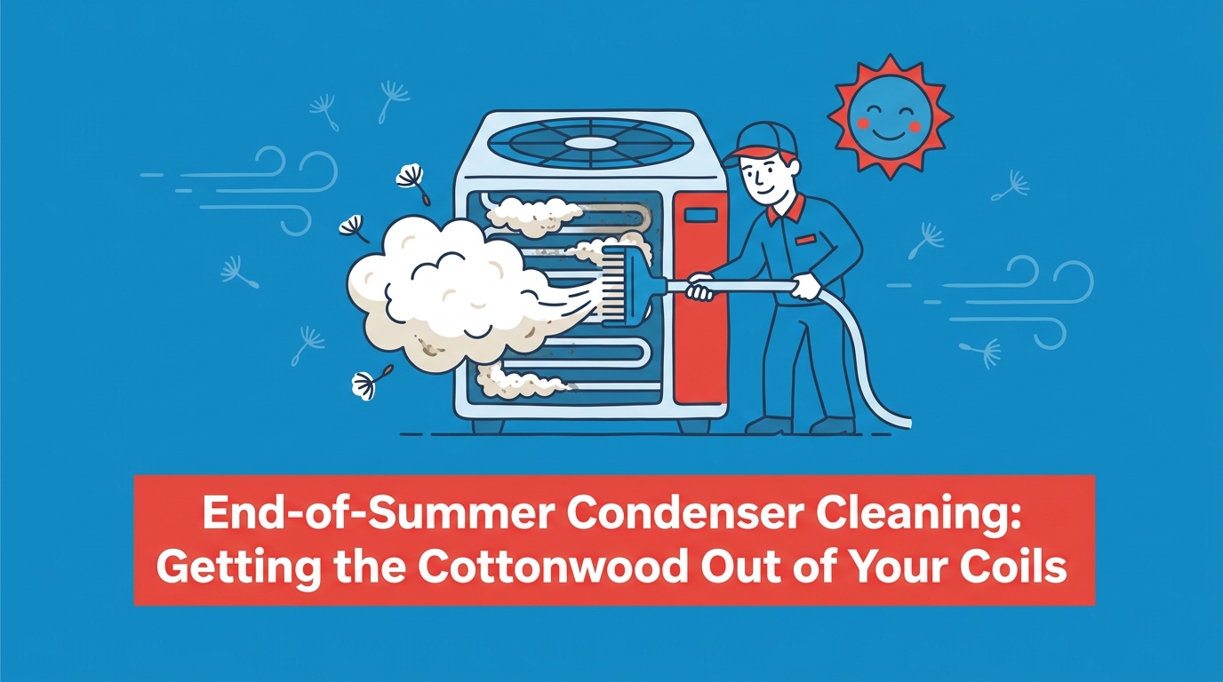 End-of-Summer Condenser Cleaning: Getting the Cottonwood Out of Your Coils