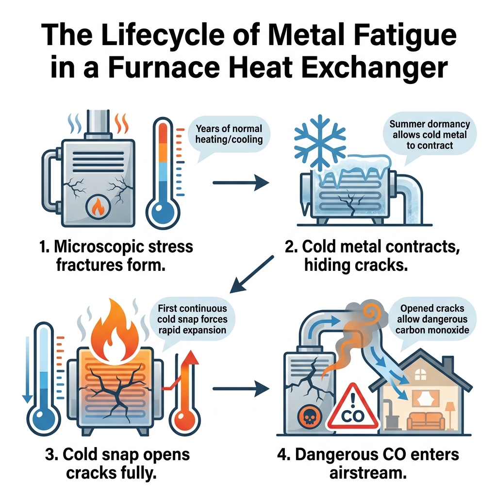 The Lifecycle of Metal Fatigue in a Furnace Heat Exchanger