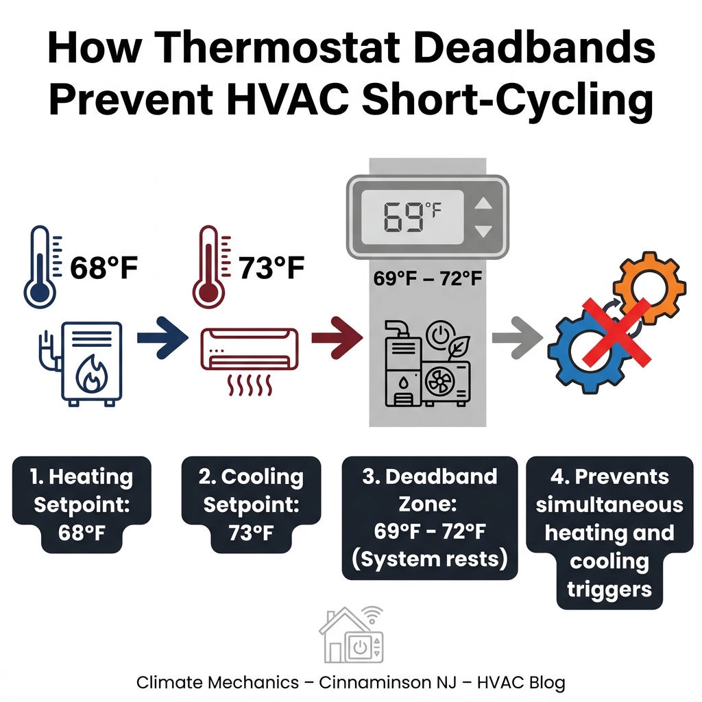 How Thermostat Deadbands Prevent HVAC Short-Cycling