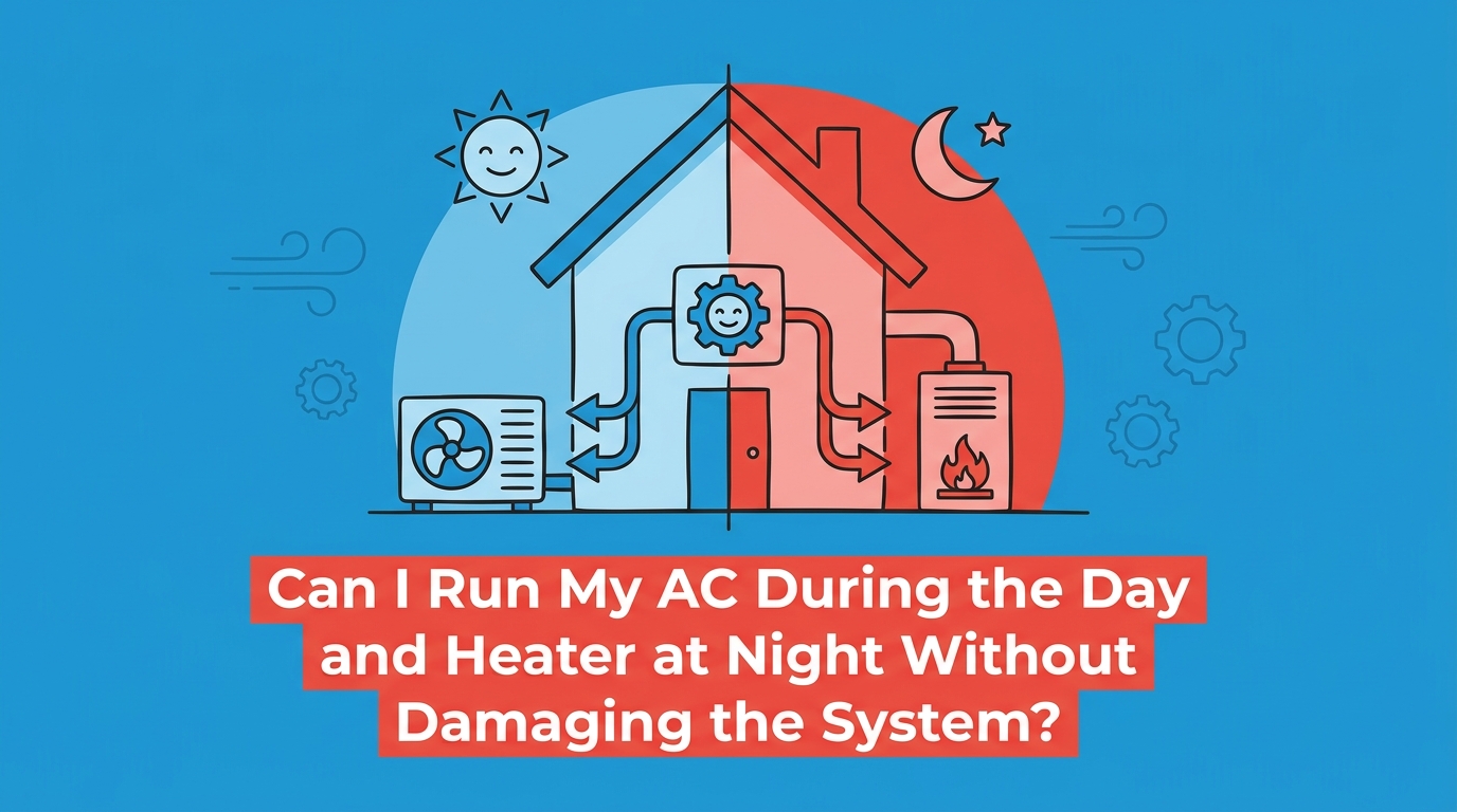 Can I Run My AC During the Day and Heater at Night Without Damaging the System?