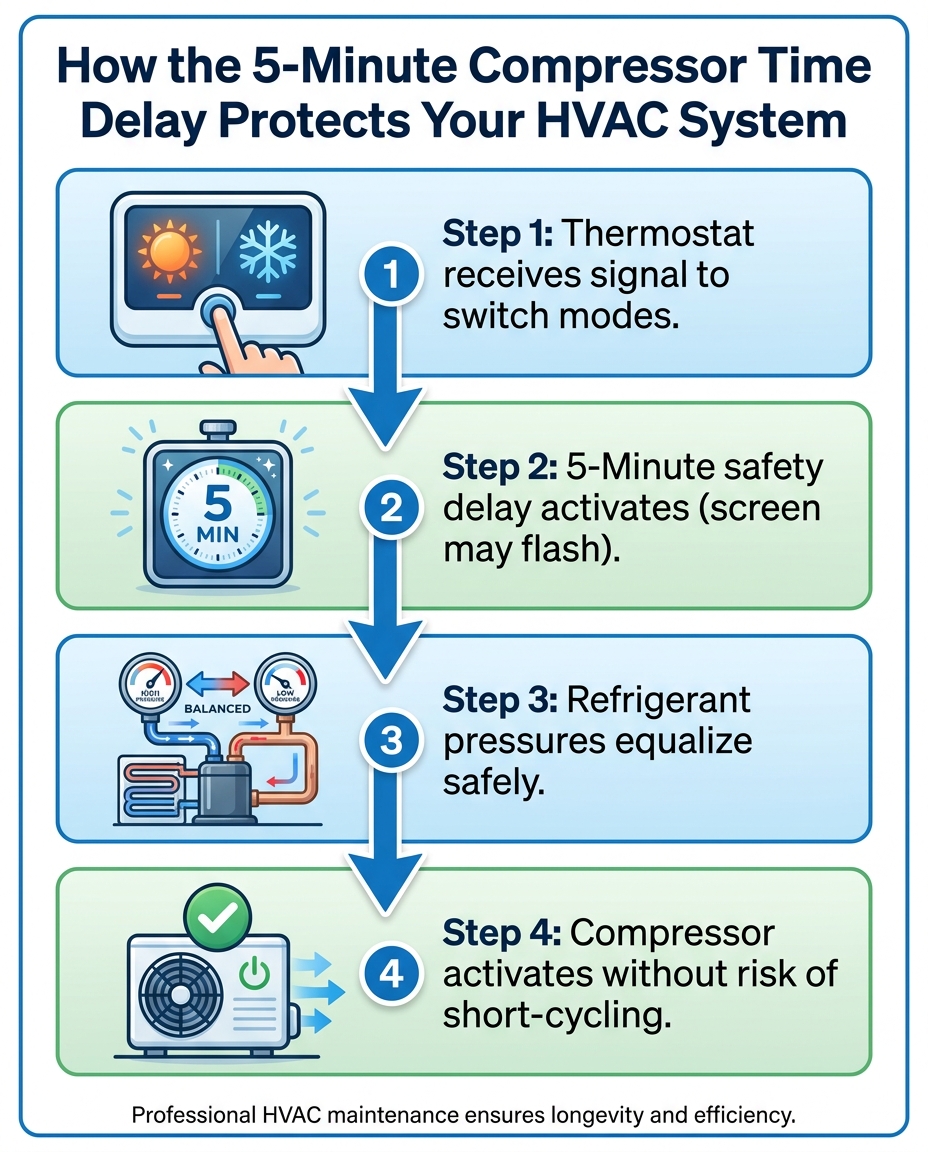 How the 5-Minute Compressor Time Delay Protects Your HVAC System