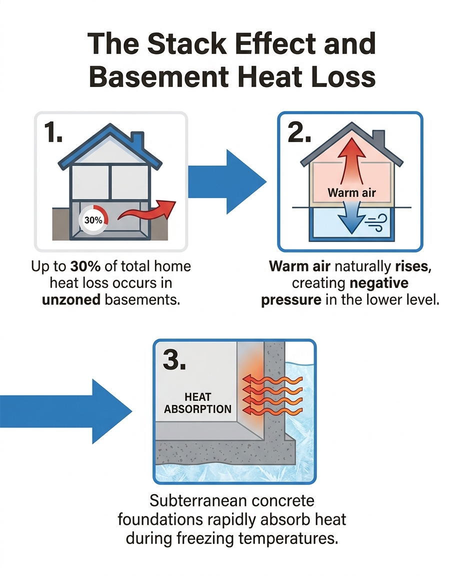 The Stack Effect and Basement Heat Loss