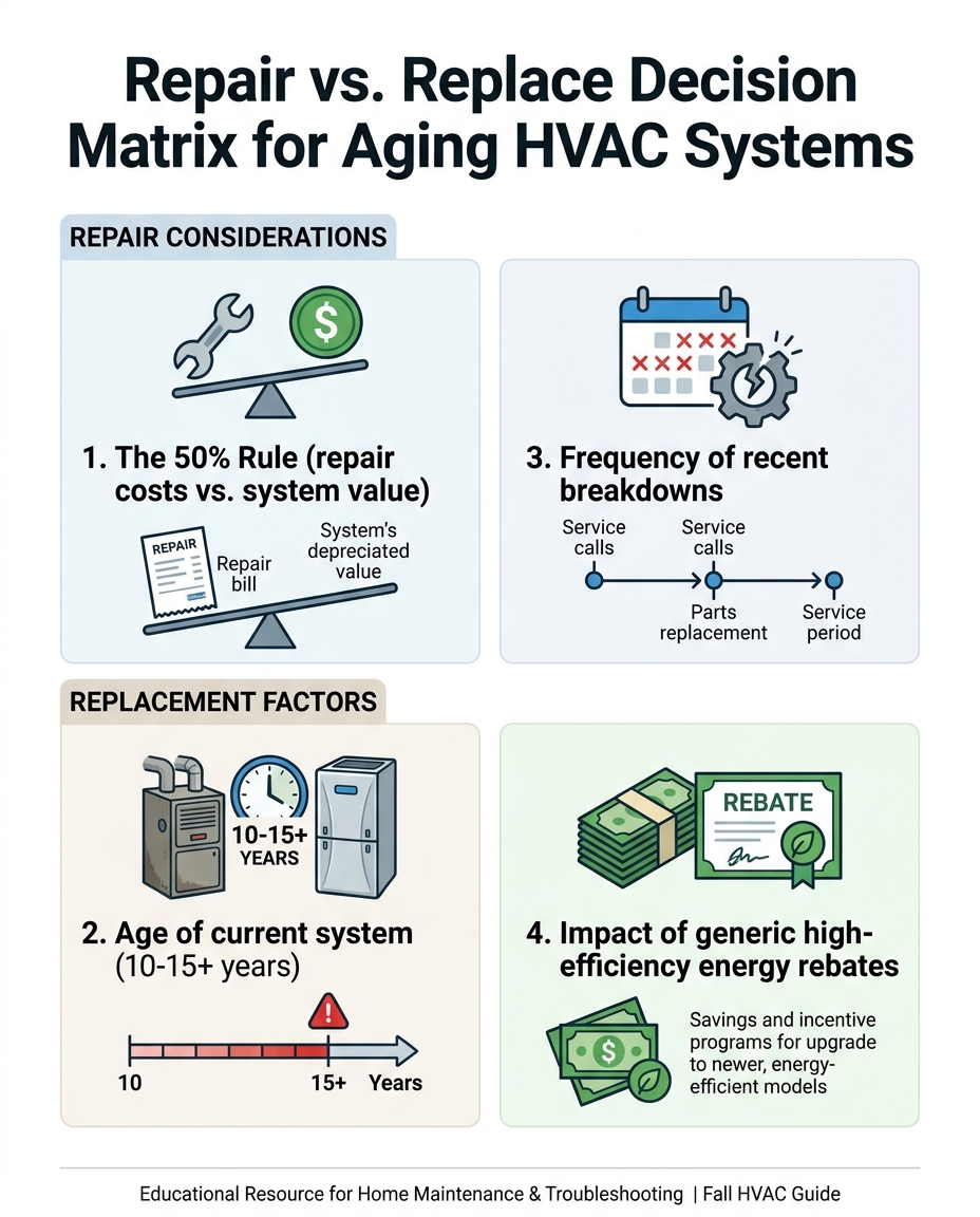Repair vs. Replace Decision Matrix for Aging HVAC Systems