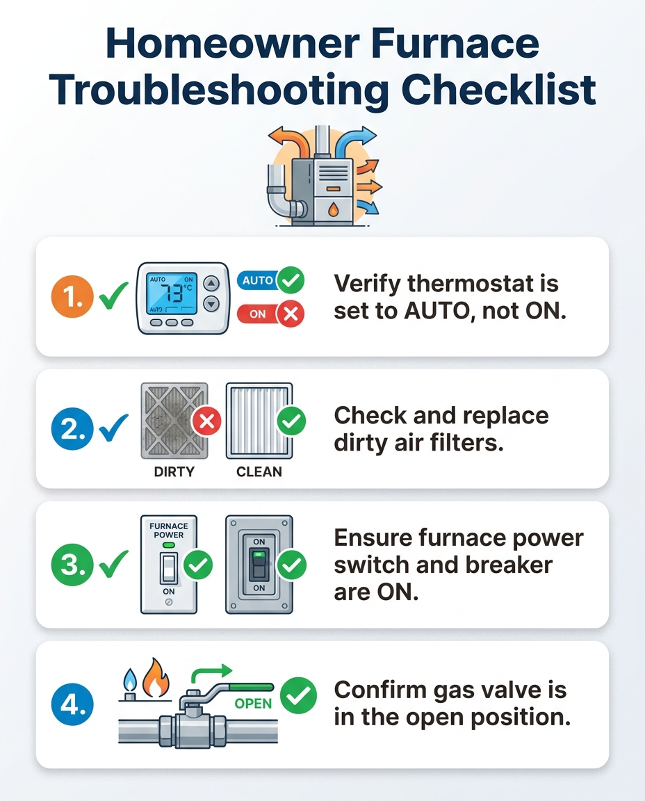 Homeowner Furnace Troubleshooting Checklist