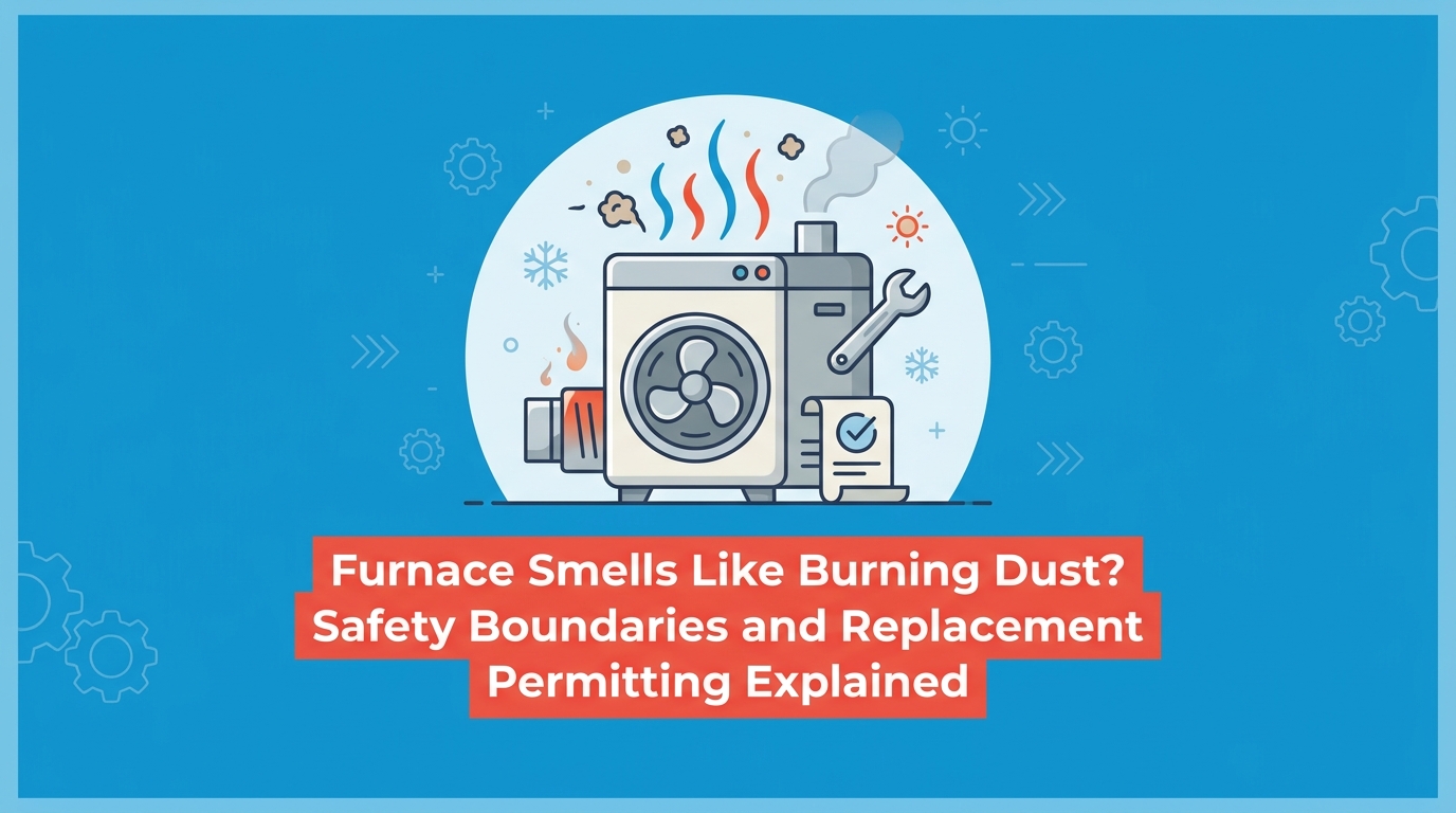 Furnace Smells Like Burning Dust? Safety Boundaries and Replacement Permitting Explained