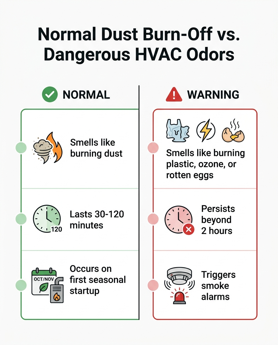 Normal Dust Burn-Off vs. Dangerous HVAC Odors