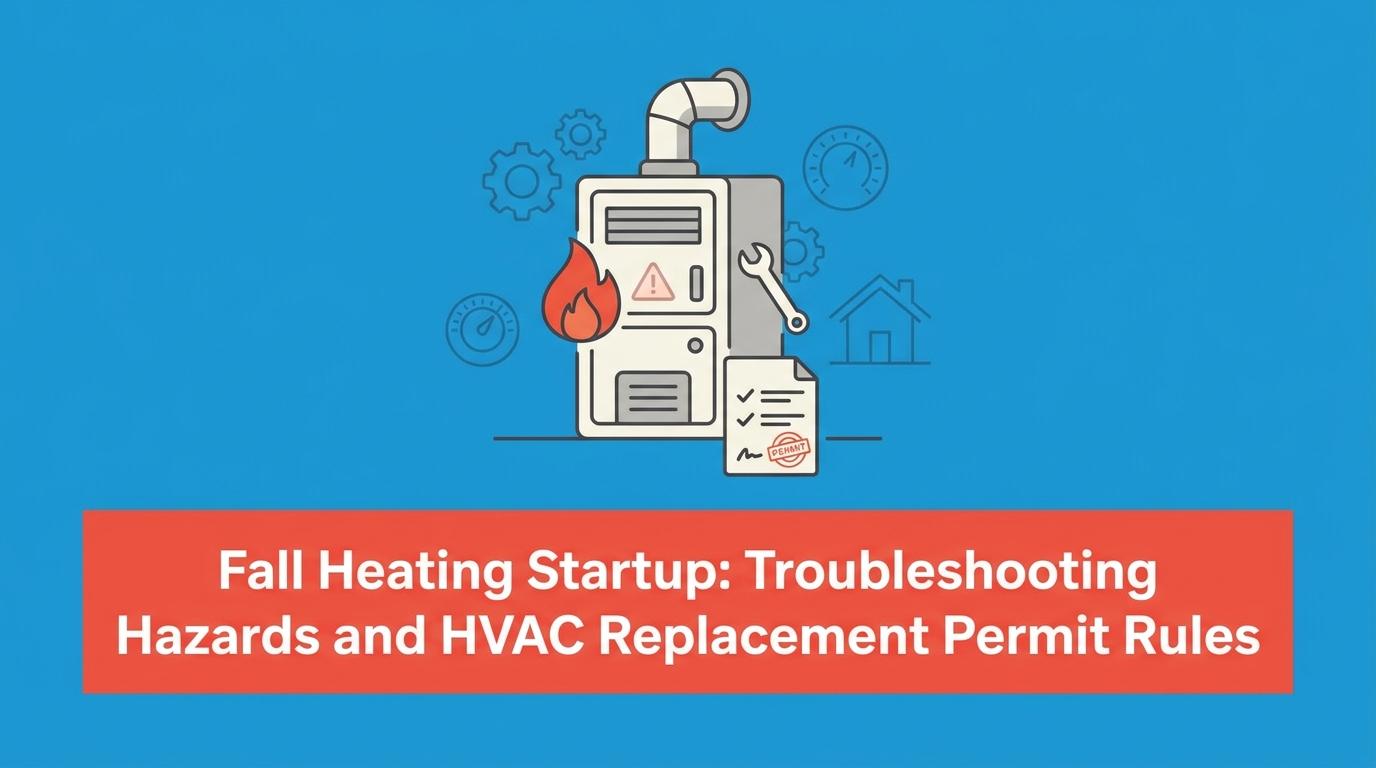 Fall Heating Startup: Troubleshooting Hazards and HVAC Replacement Permit Rules