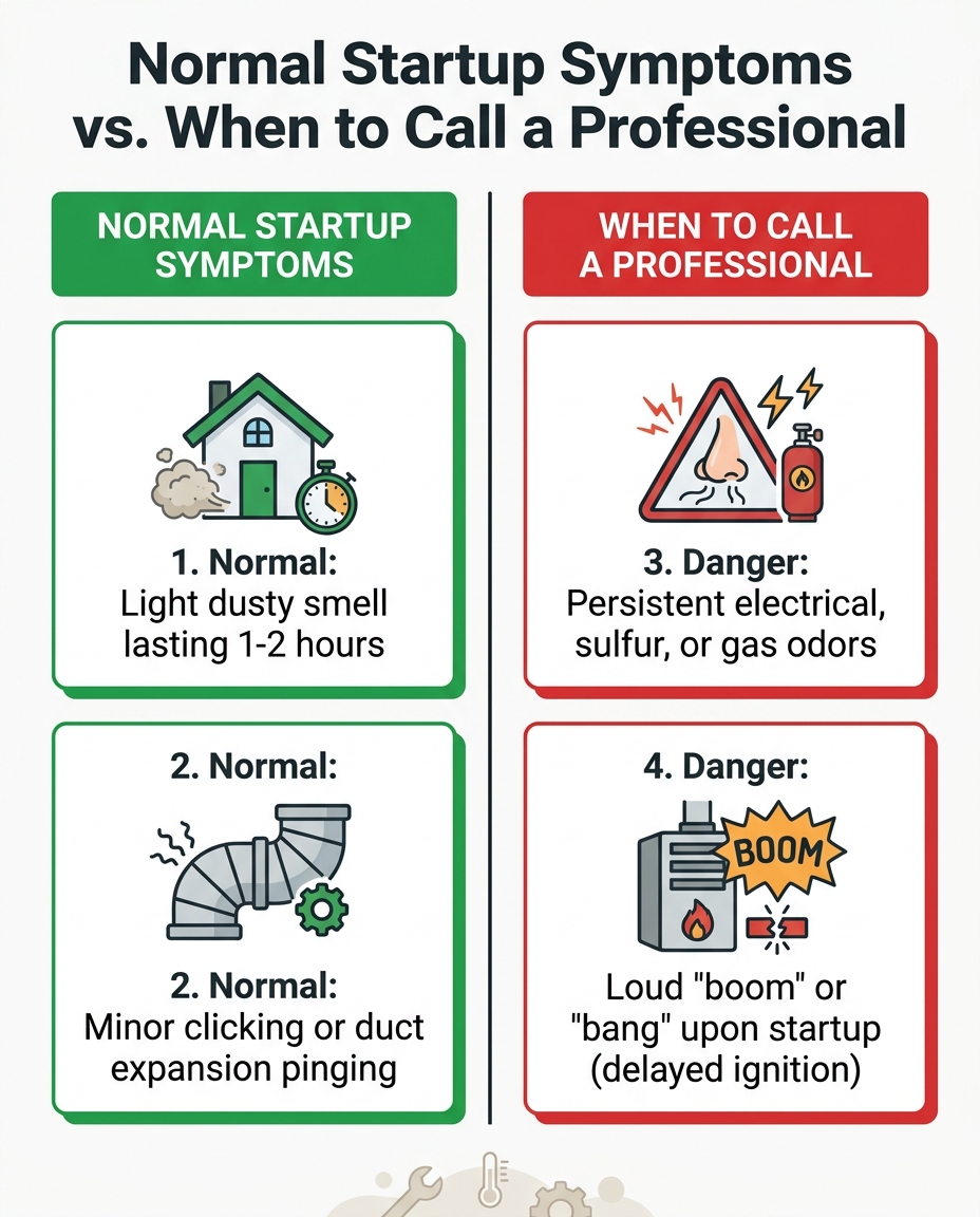 Normal Startup Symptoms vs. When to Call a Professional