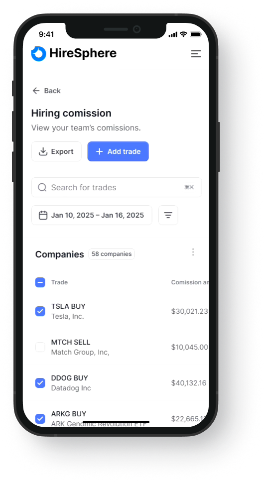 Dashboard mobile UI screen.