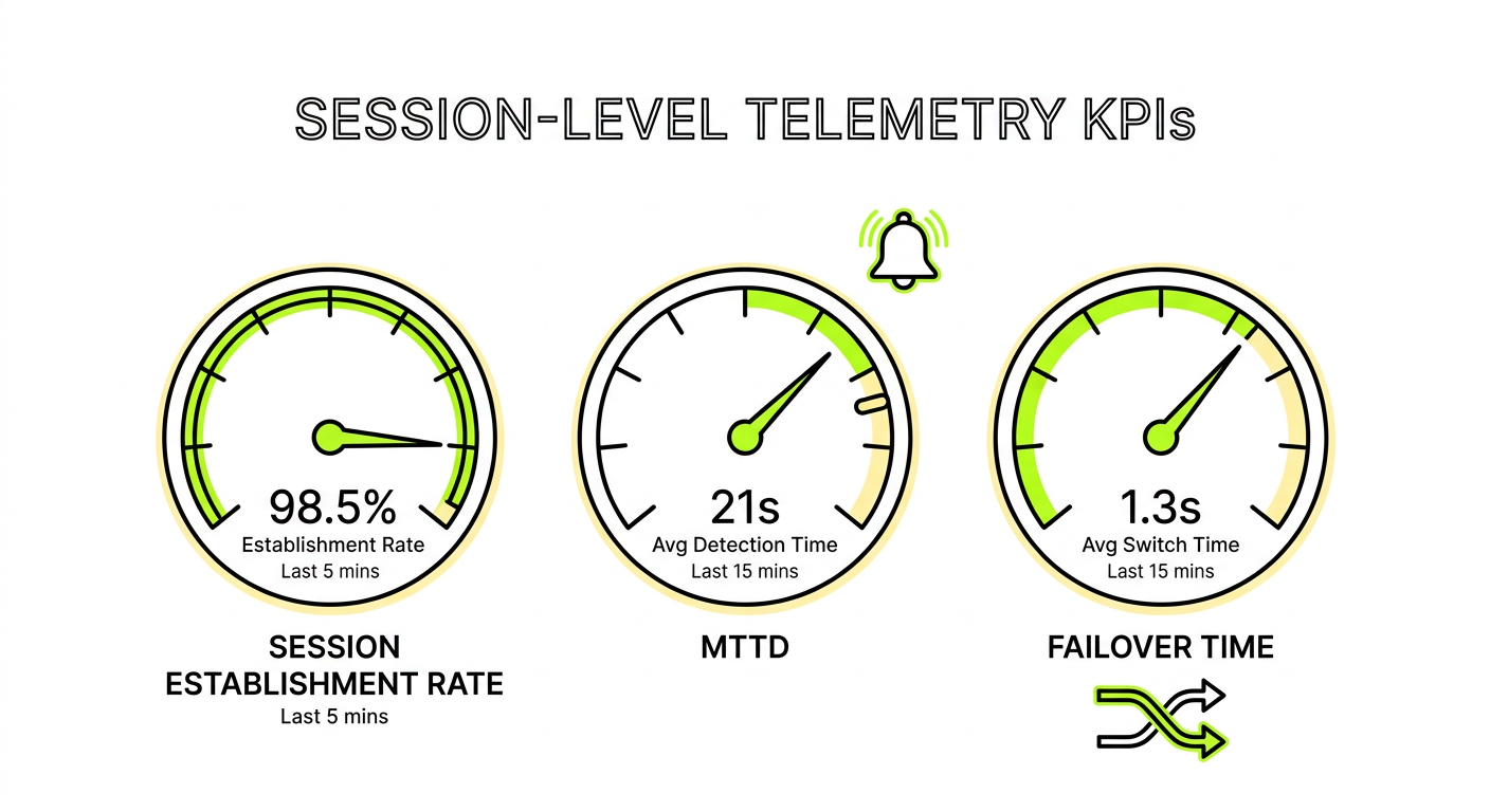 Session-level KPI dashboard