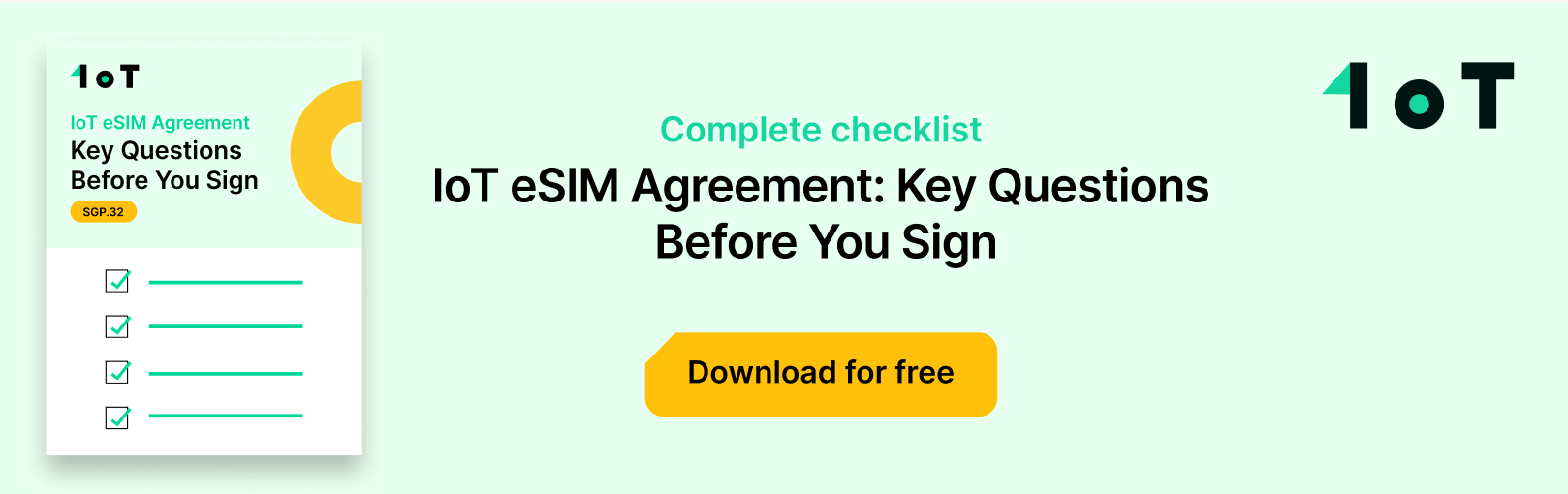 Key questions to ask your IoT eSIM provider checklist