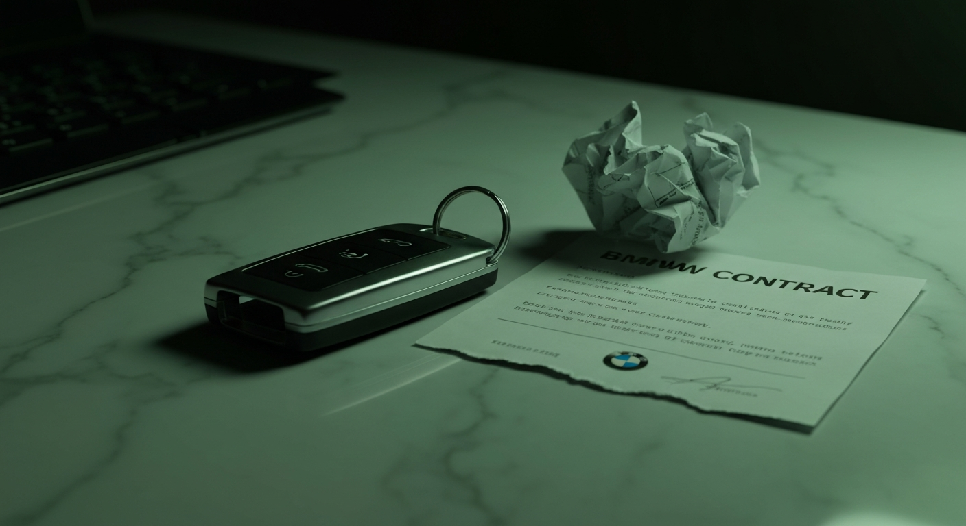 Visuel éditorial leasing premium Joinsteer : Resilier son leasing voiture : motifs legaux, penalites et alternatives (2026)