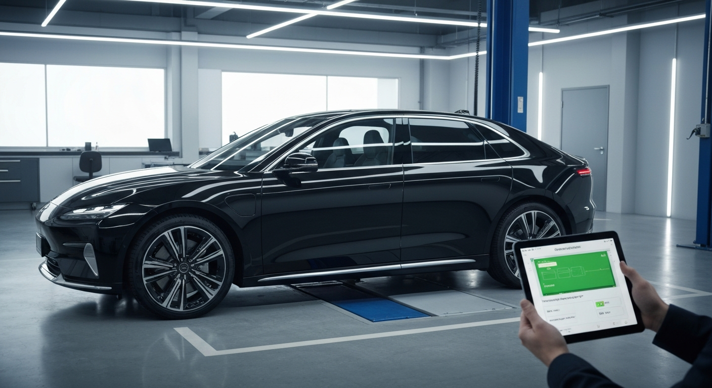 Visuel éditorial véhicule électrique ou hybride premium Joinsteer
