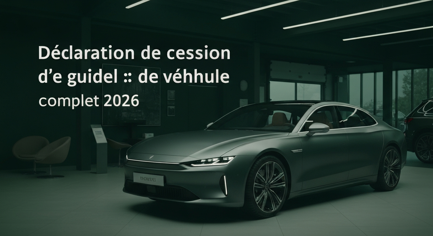 Visuel éditorial démarches administratives véhicule Joinsteer : Déclaration de cession d'un véhicule : le guide complet 2026