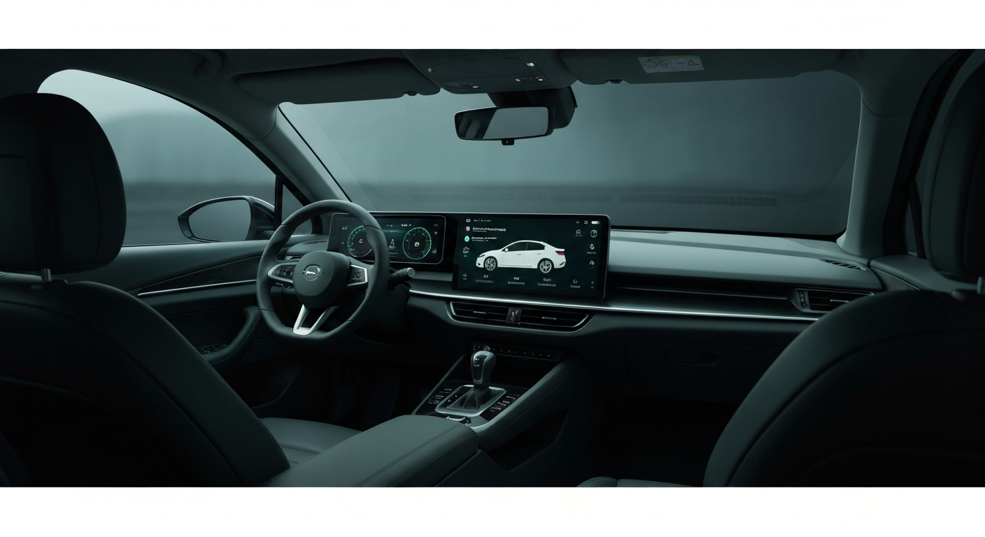 Visuel éditorial véhicule électrique ou hybride premium Joinsteer