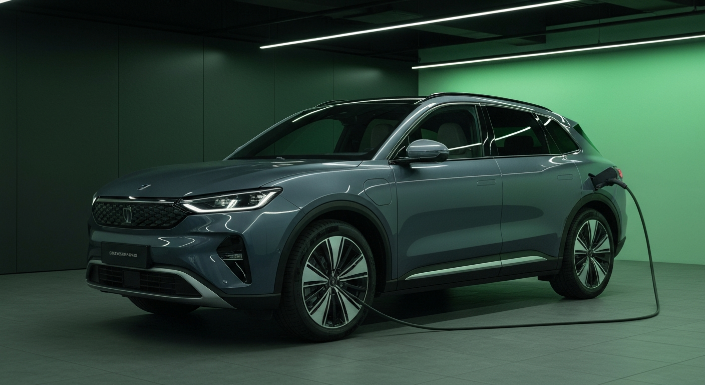 Visuel éditorial véhicule électrique ou hybride premium Joinsteer