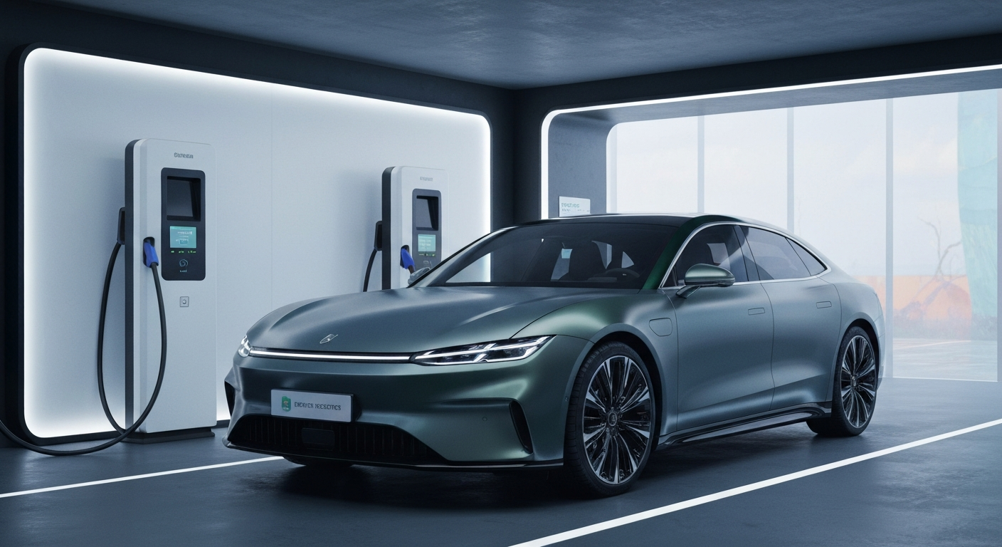Visuel éditorial véhicule électrique ou hybride premium Joinsteer
